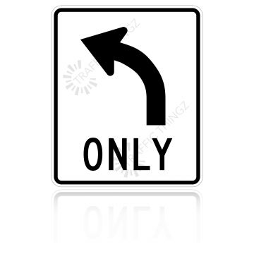 MUTCD R3-5L Left Turn Only